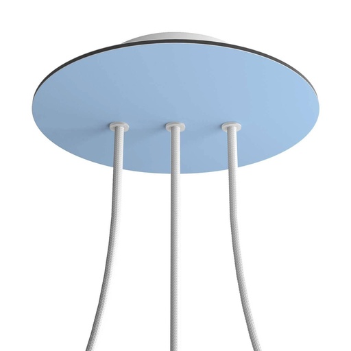 [8050997073756] Rosone Rose-One rotondo, diametro 200 mm con 3 fori in linea e 4