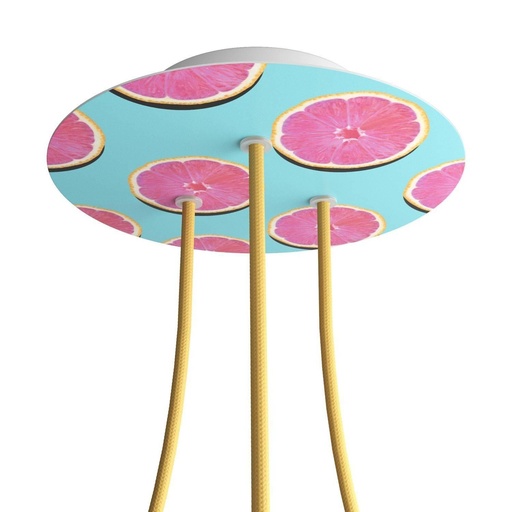 [8057730842815] Rose-One round rosette, diameter 200 mm with 3 holes and 4 holes