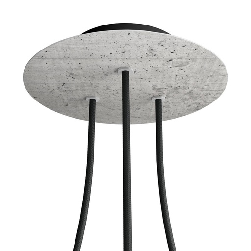 [8050997077266] Rose-One round rosette, diameter 200 mm with 3 holes and 4 side holes