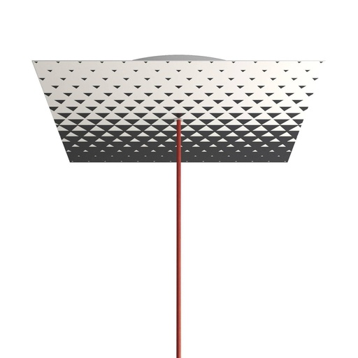 [8057730844338] Rosone XXL Rose-One quadrato, 400 mm con 1 foro e 4 fori laterali -