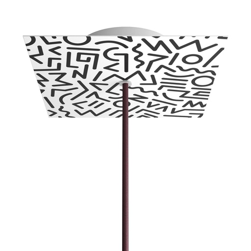 [8057730842464] Rose-One square rosette, 200 mm with 1 hole and 4 side holes - PROMO