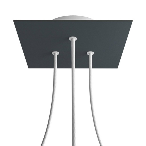 [8050997072612] Rose-One square rosette, 200 mm with 3 holes and 4 side holes