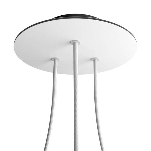 [8050997075422] Rosone Rose-One rotondo, diametro 200 mm con 3 fori e 4 fori laterali