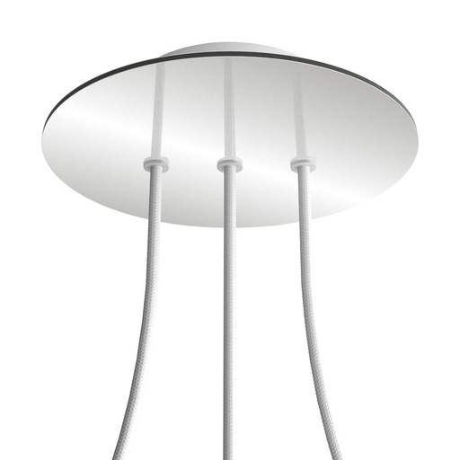 [8050997072834] Rosone Rose-One rotondo, diametro 200 mm con 3 fori in linea e 4