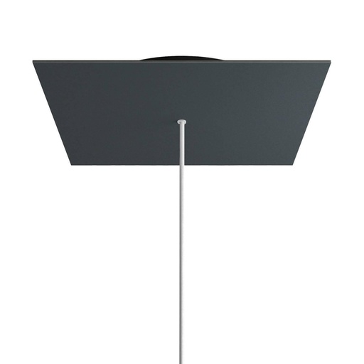 [8050997069254] Rosone XXL Rose-One quadrato, 400 mm con 1 foro e 4 fori laterali
