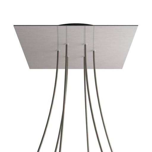 [8050997079000] Rosone XXL Rose-One quadrato, 400 mm con 6 fori e 4 fori laterali