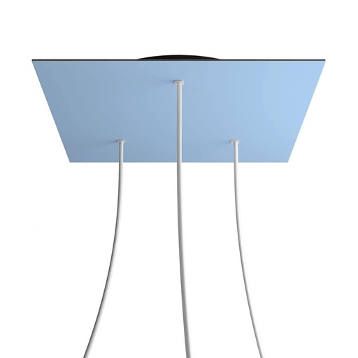 [8050997070663] XXL Rose-One square rosette, 400 mm with 3 holes and 4 side holes