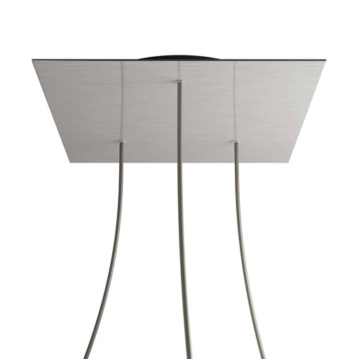 [8050997078959] XXL Rose-One square rosette, 400 mm with 3 holes and 4 side holes
