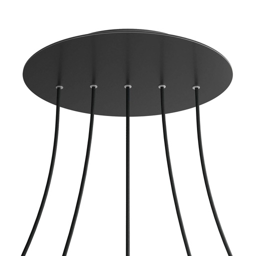 [8050997076085] Rose-One XXL rosette round, diameter 400 mm with 5 holes in line and 4