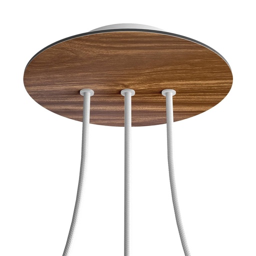 [8050997071912] Rose-One round rosette, diameter 200 mm with 3 holes in line and 4