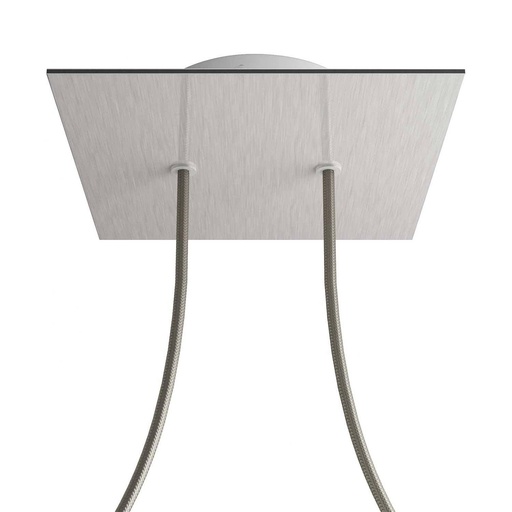 [8057730862677] Rose-One square rosette, 200 mm with 2 holes and 4 side holes