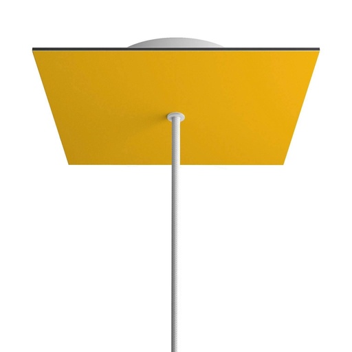 [8050997073503] Rosone Rose-One quadrato, 200 mm con 1 foro e 4 fori laterali