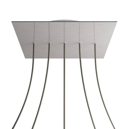 [8057730894791] Rosone XXL Rose-One SMART quadrato, 400 mm con 5 fori in linea -