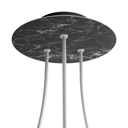 [8050997076344] Rosone Rose-One rotondo, diametro 200 mm con 3 fori e 4 fori laterali