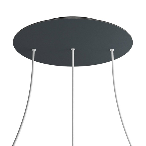 [8050997069506] Rose-One XXL rosette round, diameter 400 mm with 3 holes in line and 4