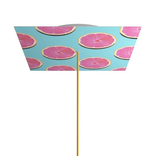 [8057730844321] Rosone XXL Rose-One quadrato, 400 mm con 1 foro e 4 fori laterali -