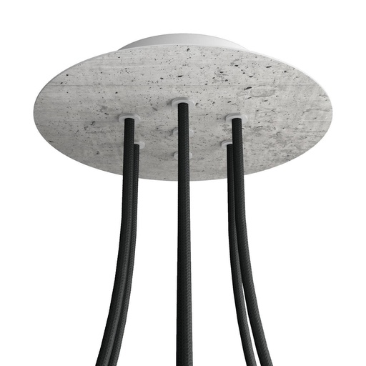 [8057730843928] Rose-One round rosette, diameter 200 mm with 7 holes and 4 side holes