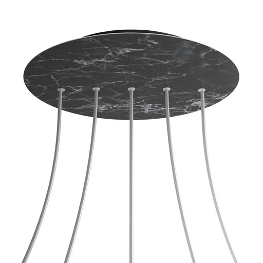[8050997076542] Rose-One XXL rosette round, diameter 400 mm with 5 holes in line and 4