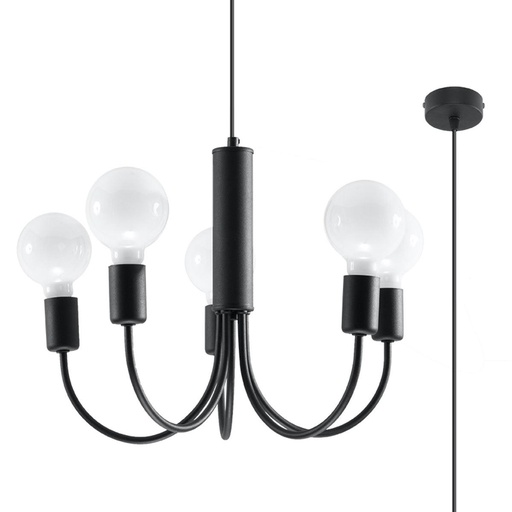 [SL.0855] Lampadario PICCOLO 5 nero