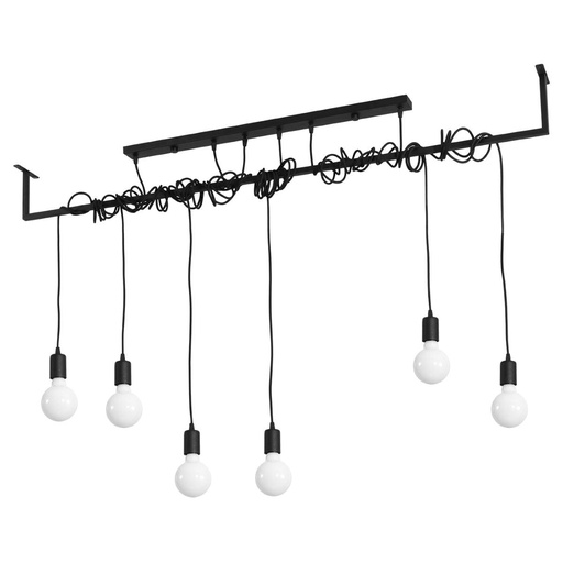 [SL.0896] Lampadario SALAMANCA 6 nero