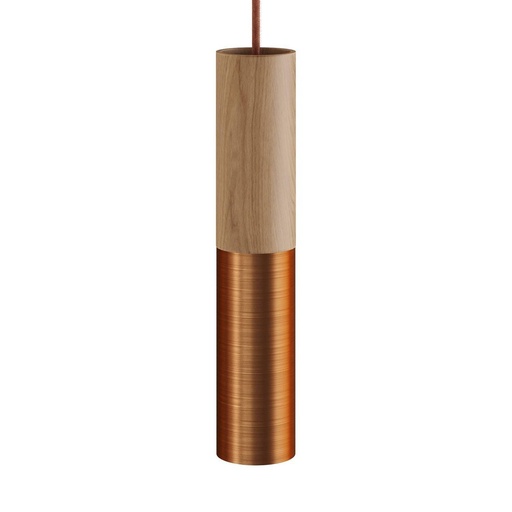 [8050997035709] Tub-E14, wood and metal tube for spotlight with double lamp holder