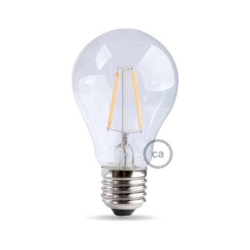 [8055681812727] Lampadina LED Trasparente Goccia 8W 1050Lm E27 2700K