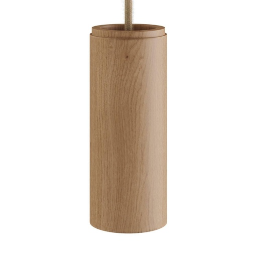 [8050997023270] Tub-E14, tubo in legno per faretto con portalampada doppia ghiera E14