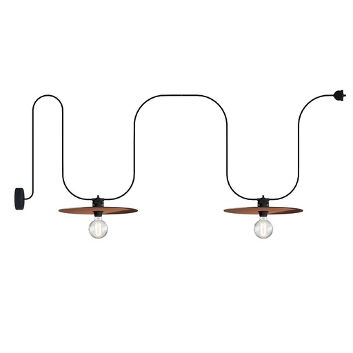 [8050997283612] EIVA Outdoor Catenary IP65 with 2 lampshades and rosette