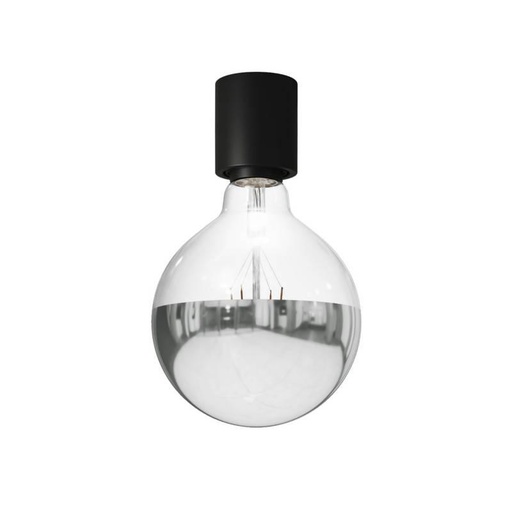 [8,051E+12] Wall light with visible bulb half sphere silver - Waterproof IP44
