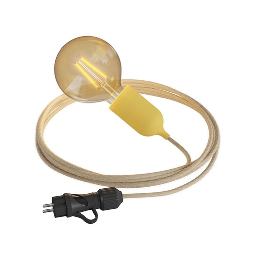 [8,05773E+12] Snake Eiva Pastel, lampada portatile per esterni, 5 m cavo tessile,