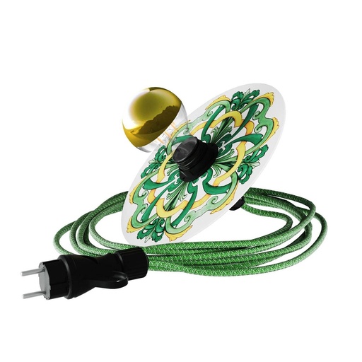 [8,051E+12] Snake Eiva with mini lampshade Ellepì 'Maioliche', lamp