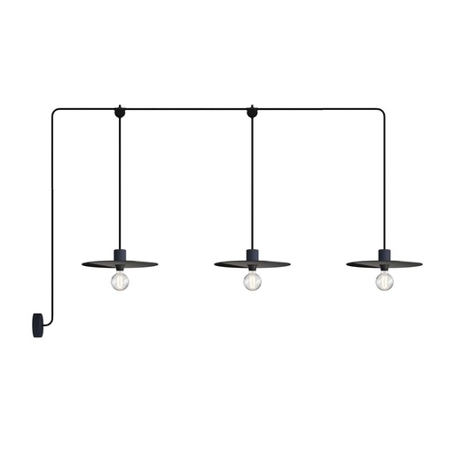[8,051E+12] E-Snake EIVA 3-light IP65 outdoor lamp with rosette and shades