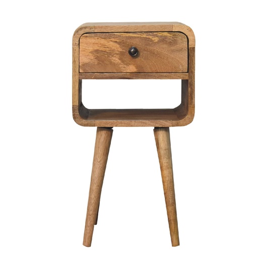 [IN3349] Mini Oak-ish Curve Lower Bedside