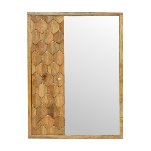 [IN540] Pineapple Carved Mirror Cabinet